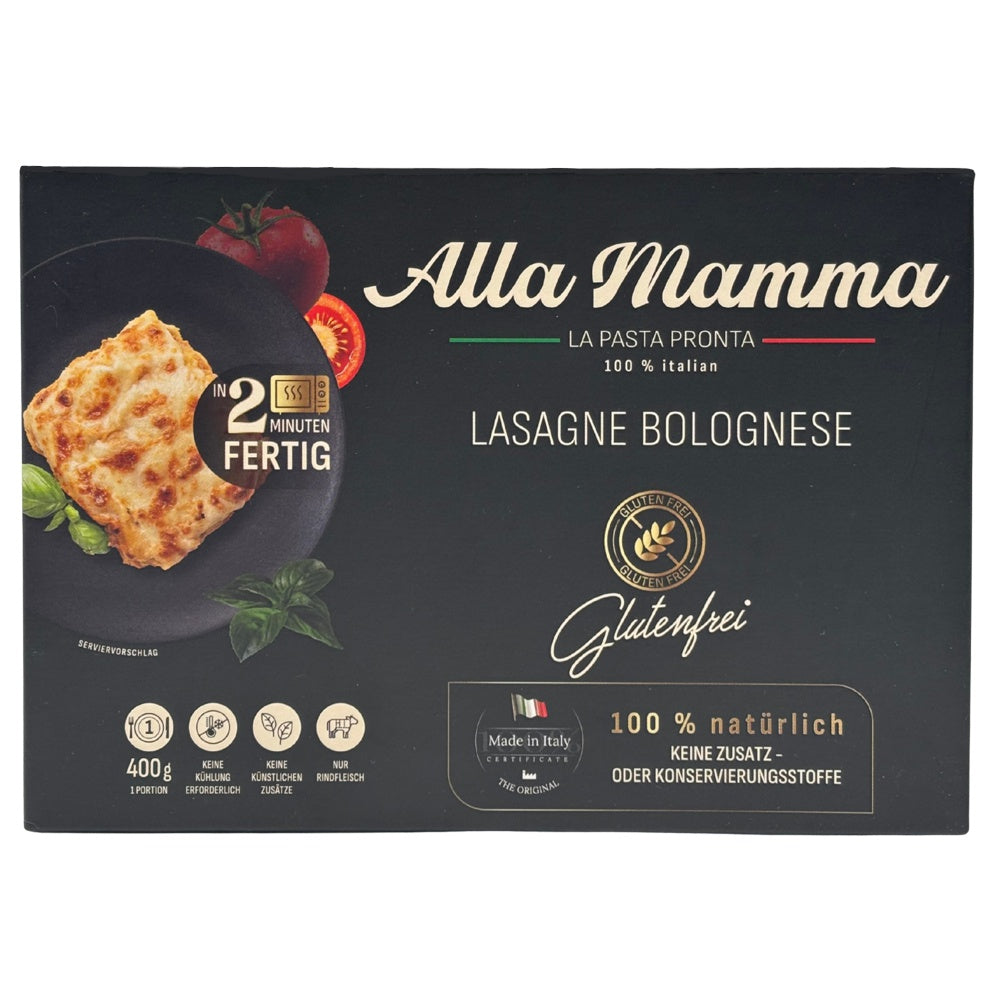 Alla Mamma Lasagne Bolognese glutenfrei Fertiggericht Schnellgericht