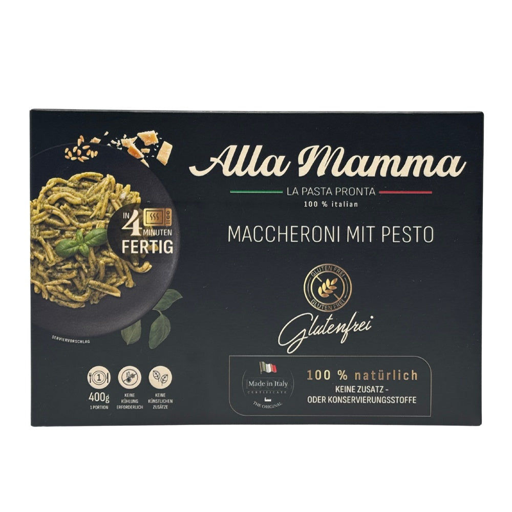 Alla Mamma Maccheroni mit Pesto glutenfrei Fertiggericht Italien