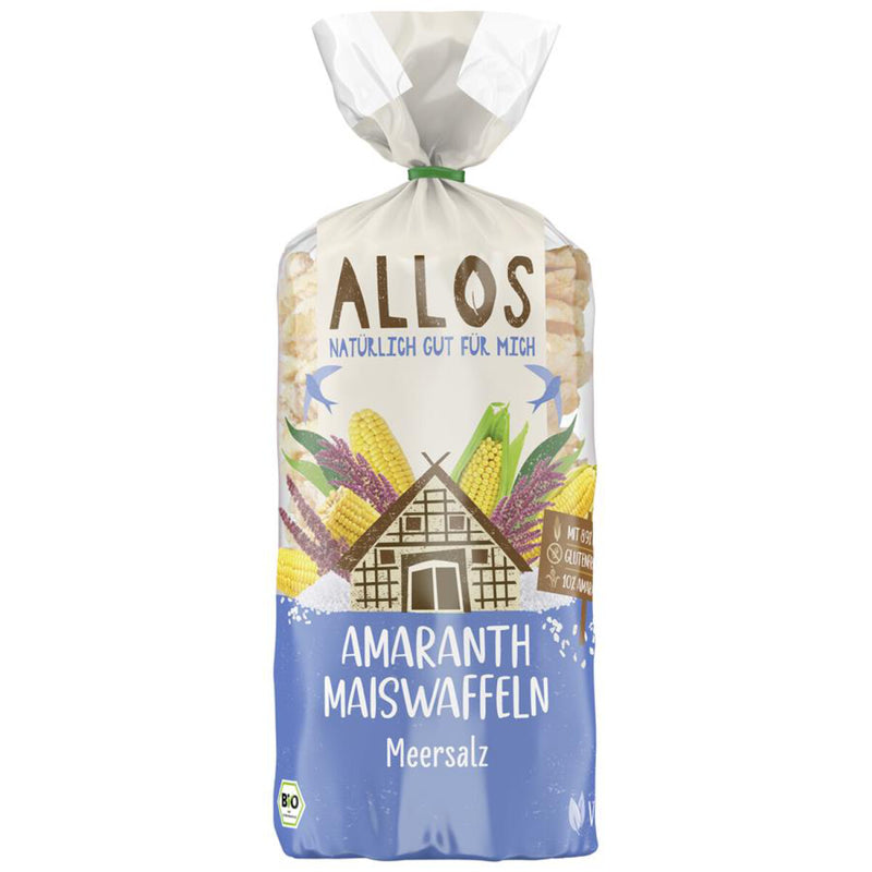 Allos Amaranth Mais-Waffeln Meersalz glutenfrei weizenfrei bio