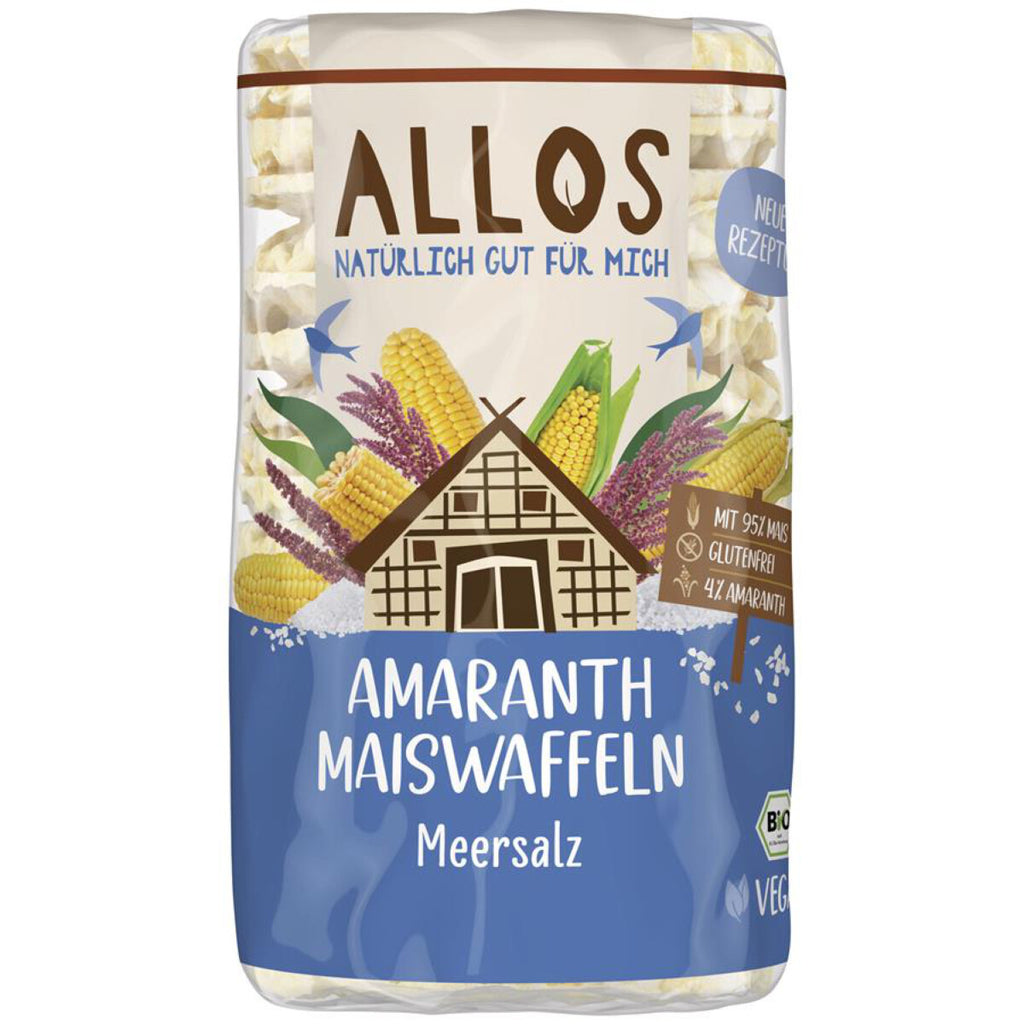 Allos Amaranth Mais-Waffeln Meersalz glutenfrei weizenfrei bio