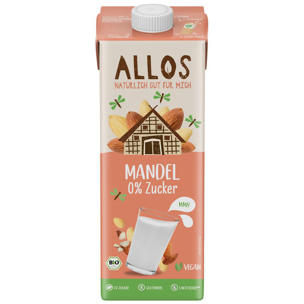 Allos Mandel Drink naturell glutenfrei bio vegan zuckerfrei