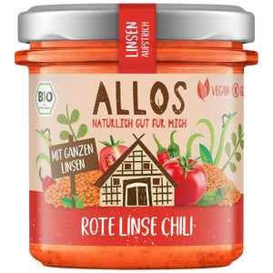 Allos Rote Linse Chili Aufstrich Orientalisch Pikant glutenfrei vegan