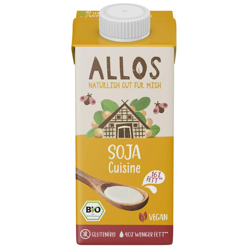 Allos Soja Cuisine Sahneersatz 200 ml Glutenfrei Weizenfrei Zöliakie