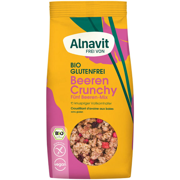 Alnavit Beeren Crunchy Müsli glutenfrei Frühstück 5 Beeren Mix vegan