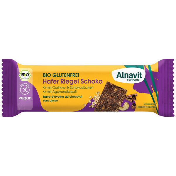 Alnavit Hafer Riegel Schoko glutenfrei weizenfrei vegan bio Zöliakie