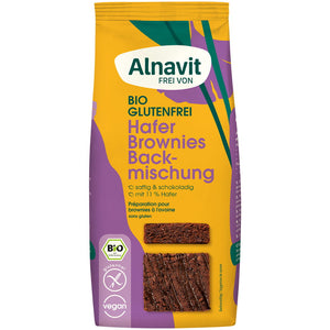 Alnavit Hafer Brownies Backmischung glutenfrei weizenfrei bio vegan