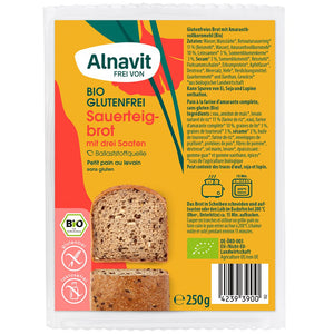 Alnavit Sauerteigbrot mit 3 Saaten glutenfrei Brot Gebäck weizenfrei