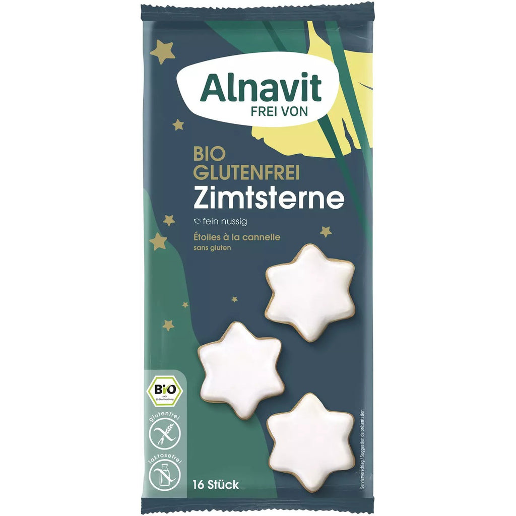 Alnavit Zimtsterne mit Marzipan glutenfrei laktosefrei Weihnachten