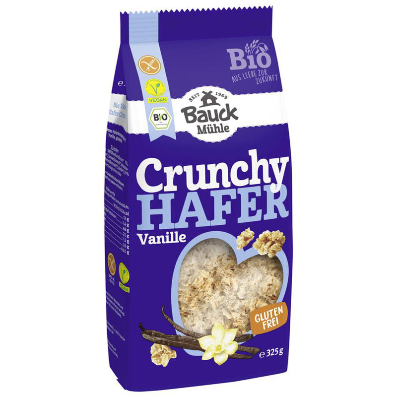 Bauckhof Hafer Crunchy Vanille Müsli Frühstück glutenfrei weizenfrei