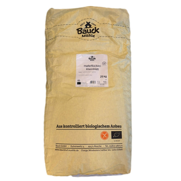 Bauckhof Haferflocken Kleinblatt glutenfrei 25kg Großpackung