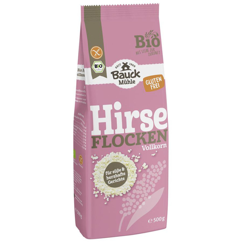 Bauckhof Hirseflocken Vollkorn Flakes glutenfrei weizenfrei bio
