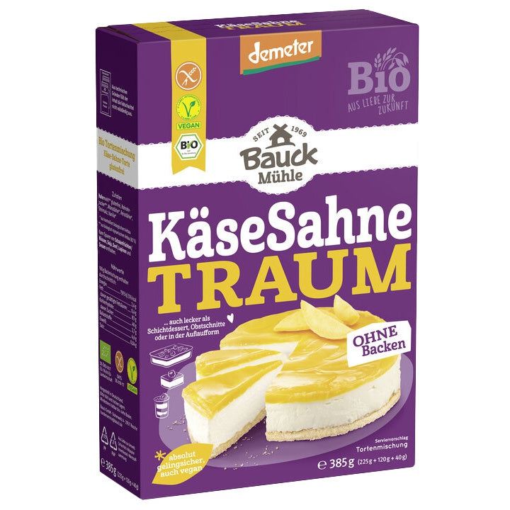 Bauckhof Käse Sahne Traum Backmix glutenfrei weizenfrei Bio demeter