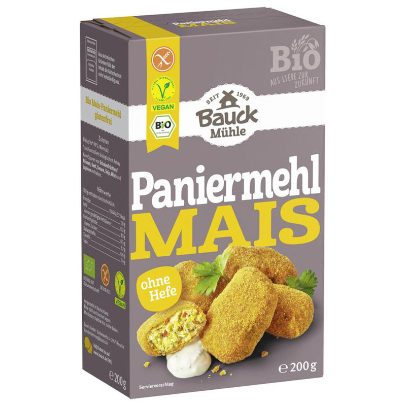 Bauckhof Mais Paniermehl ohne Hefe glutenfrei - Der glutenfrei Shop