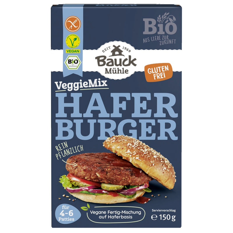 Bauck Mühle Bauckhof Veggie Mix Hafer Burger glutenfrei Fertigmischung vegan bio