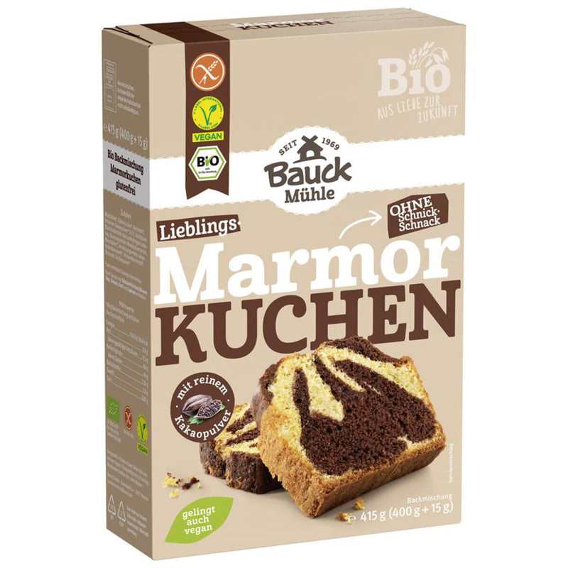 Bauckhof Marmorkuchen Backmischung glutenfrei weizenfrei bio vegan