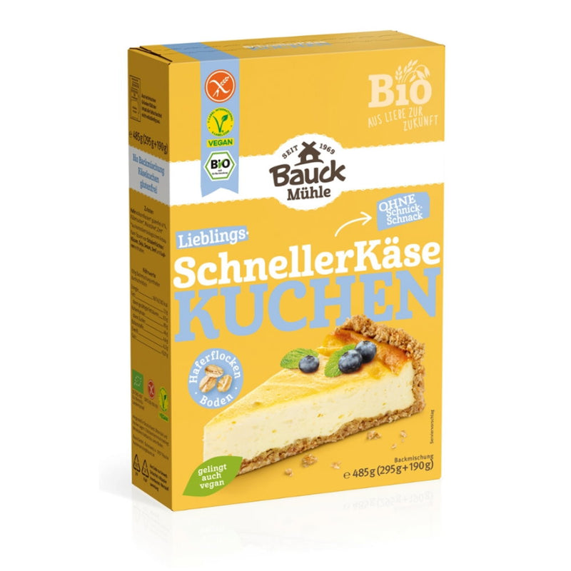 Bauckhof Käsekuchen Backmischung glutenfrei weizenfrei bio vegan