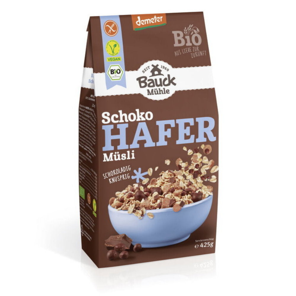 Bauckhof Schoko Hafer Müsli glutenfrei weizenfrei bio vegan demeter