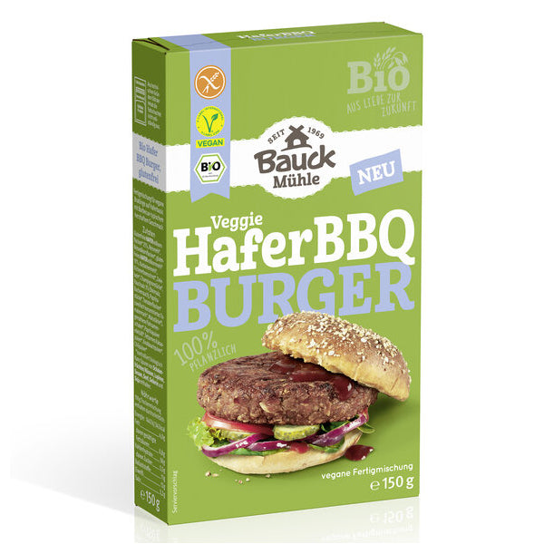 Bauckhof Hafer BBQ Burger Fertigmischung glutenfrei weizenfrei vegan