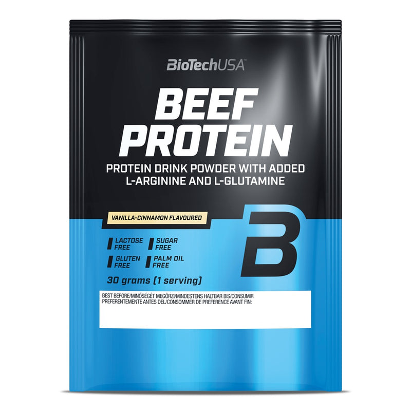 BioTechUSA Beef Proteinpulver Drink Vanille Zimt 30g glutenfrei
