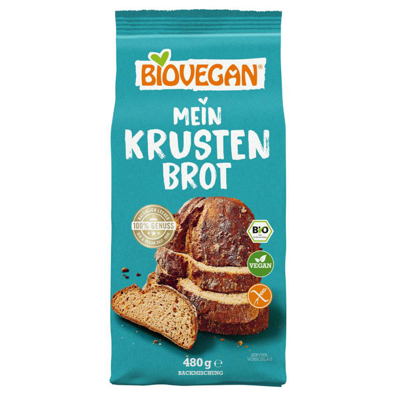 Biovegan Mein Krustenbrot Backmischung glutenfrei weizenfrei bio vegan