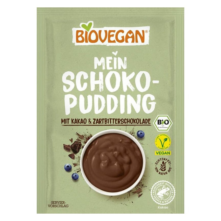 Biovegan Mein Schoko Pudding glutenfrei weizenfrei bio vegan Zöliakie