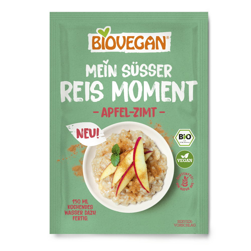 Biovegan Mein Süßer Reismoment Apfel Zimt dessert glutenfrei bio vegan