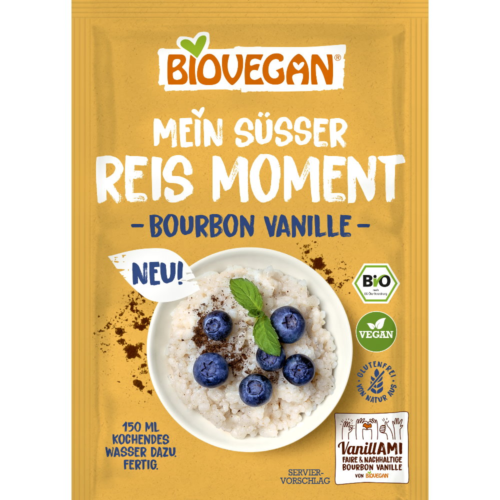 Biovegan Mein Süßer Reismoment Bourbon Vanille glutenfrei bio vegan