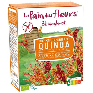 Blumenbrot Quinoa Schnitte Knusperbrot glutenfrei weizenfrei bio vegan