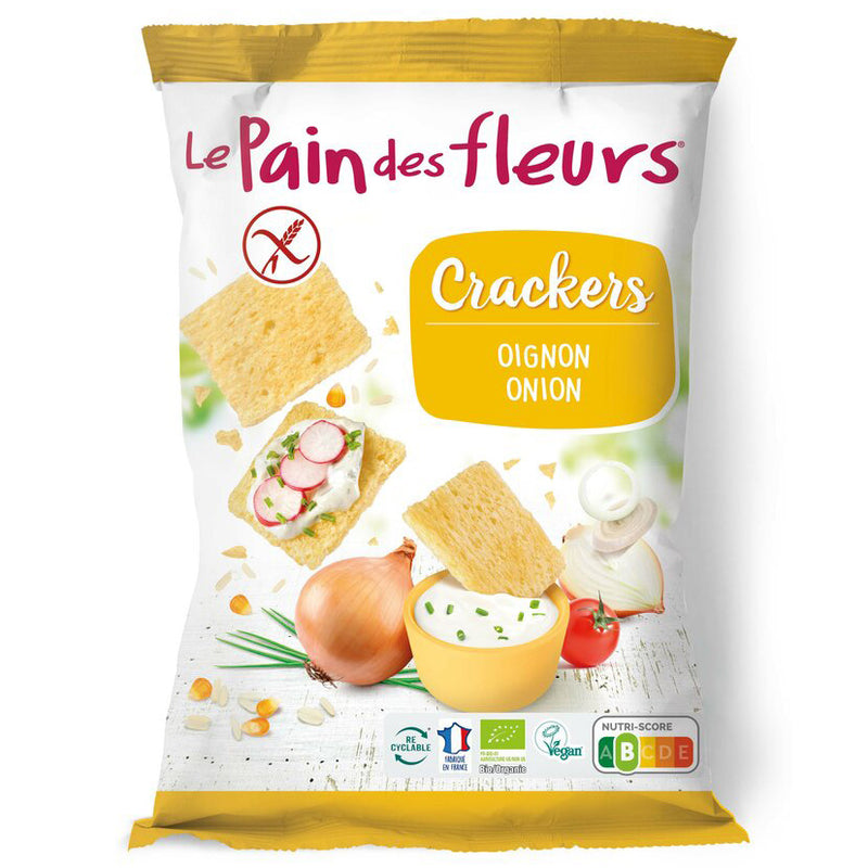 Blumenbrot Zwiebel Cracker Snack glutenfrei weizenfrei bio vegan