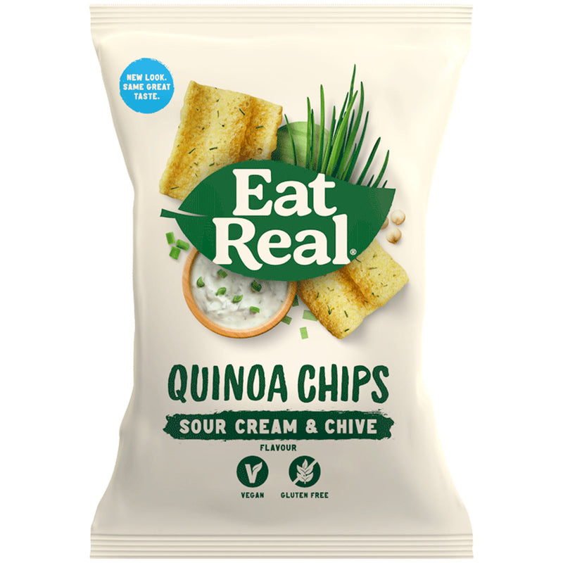 Eat Real Quinoa Chips Sour Cream Schnittlauch glutenfrei weizenfrei Zöliakie