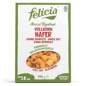 Felicia Bio Hafer Mezzi Rigatoni Pasta Teigwaren glutenfrei weizenfrei