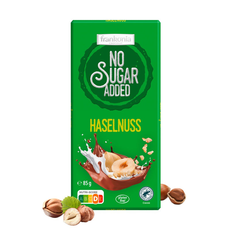 Frankonia No Sugar Added Haselnuss Schokoladetafel glutenfrei