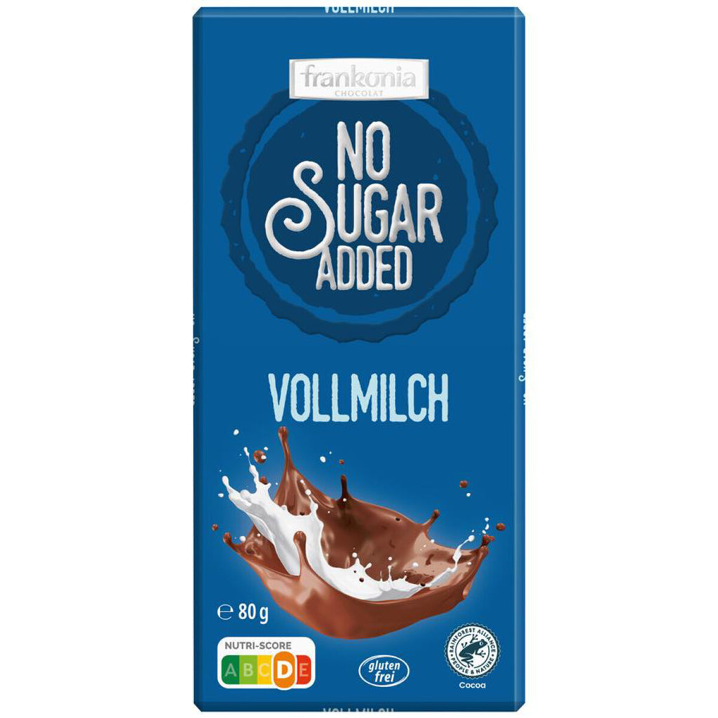 Frankonia No added Sugar Vollmilch glutenfrei Schokolade easyglutenfree shop steyr