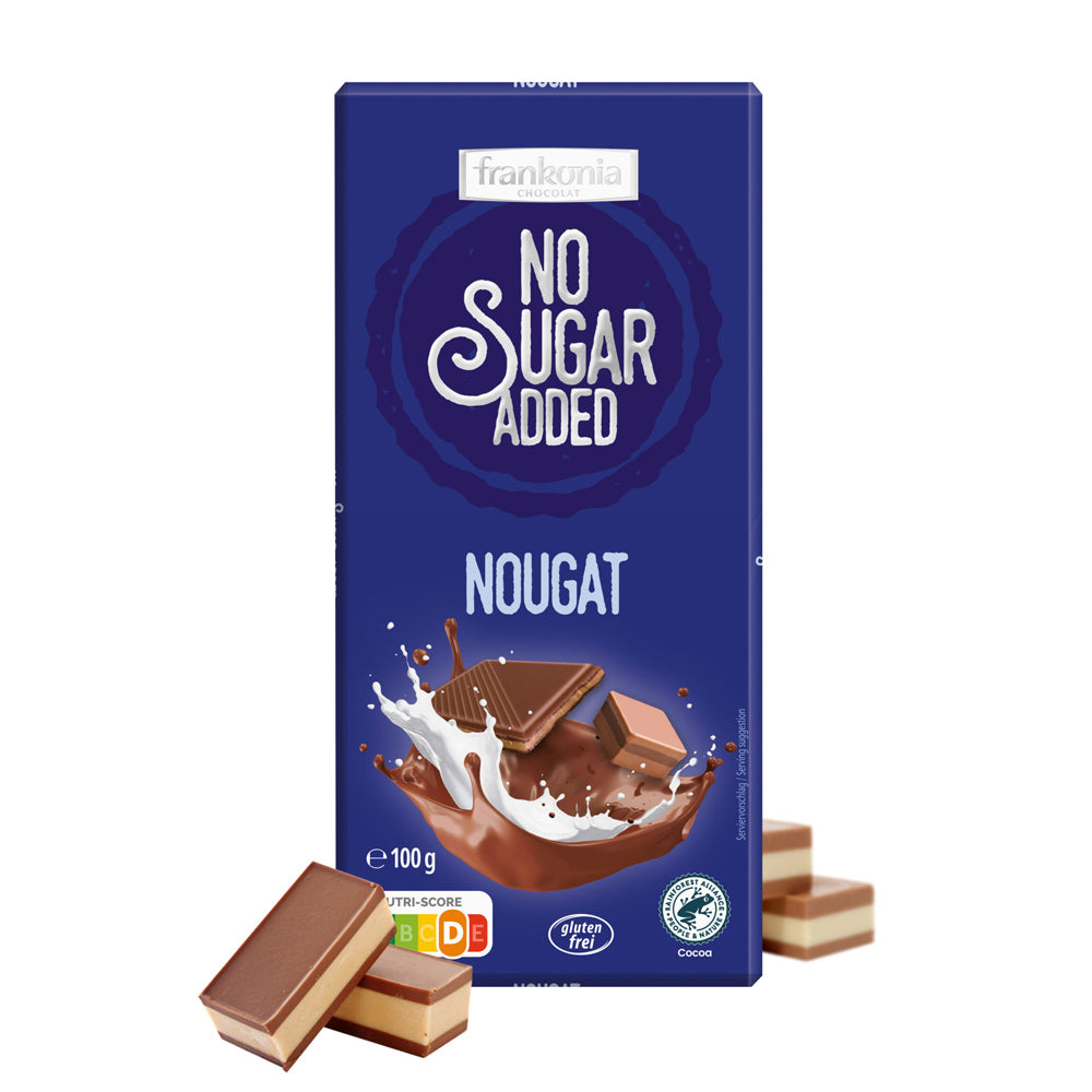 Frankonia Nougat Schokolade glutenfrei no added sugar weizenfrei
