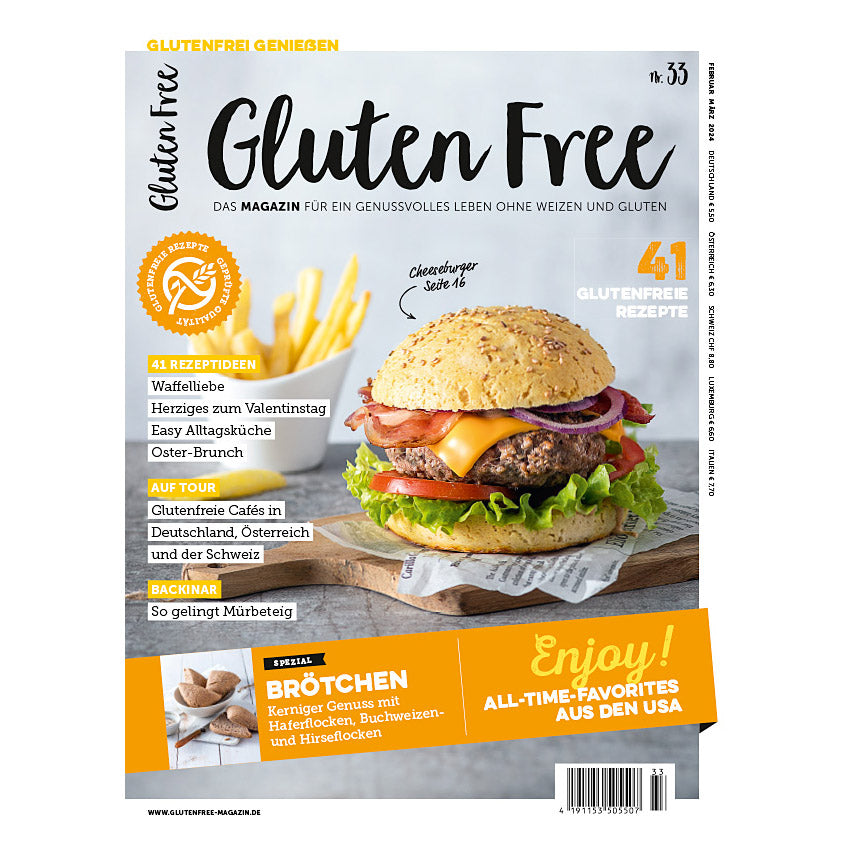 Gluten Free Magazin Ausgabe Nr. 33 glutenfrei weizenfrei Rezepte