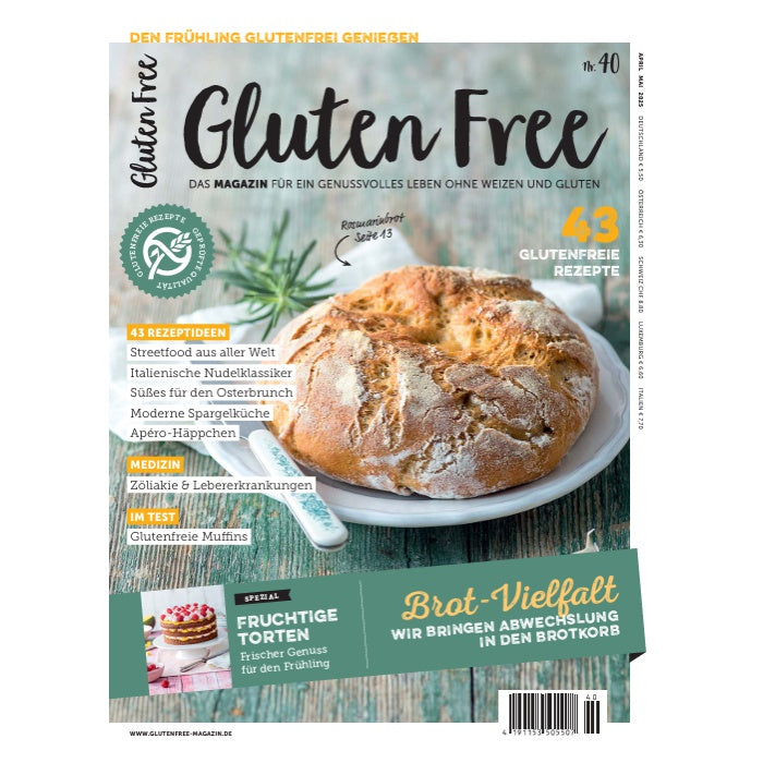 Gluten Free Magazin Ausgabe Nr. 40 glutenfrei weizenfrei Rezepte 