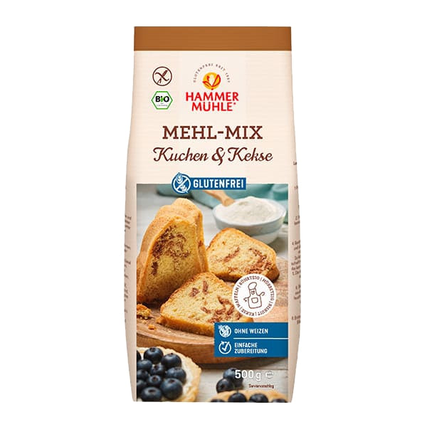 Hammermühle Mehl Mix Kuchen & Kekse Bio glutenfrei Backmischung vegan