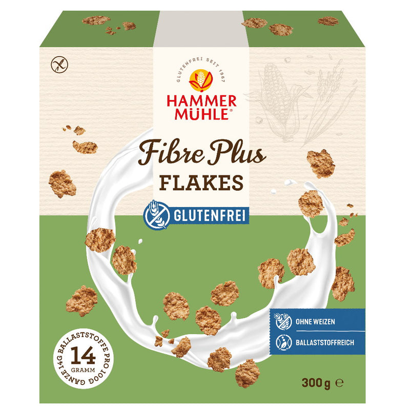 Hammermühle Fibre Plus Flakes glutenfrei weizenfrei Frühstücksflocken