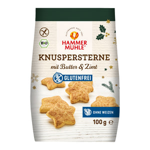 Hammermühle Knuspersterne mit Butter und Zimt glutenfrei weizenfrei Advent Weihnachten