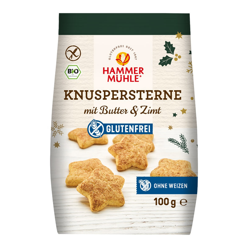 Hammermühle Knuspersterne mit Butter und Zimt glutenfrei weizenfrei Advent Weihnachten