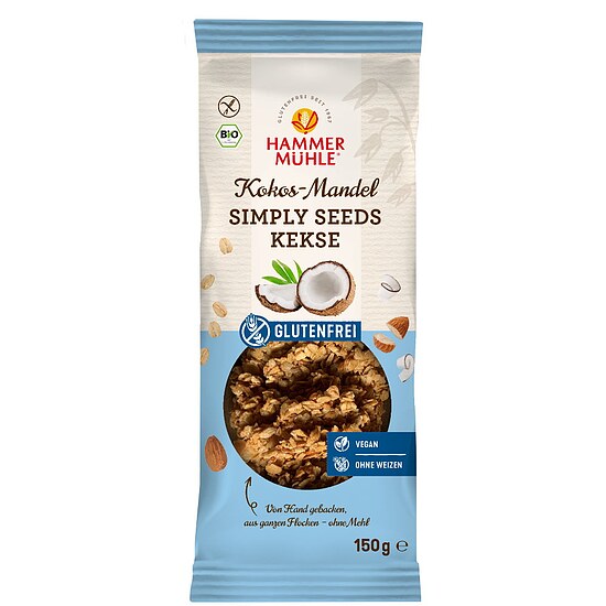 Hammermühle Simply Seeds Kekse Kokos Mandel glutenfrei vegan bio