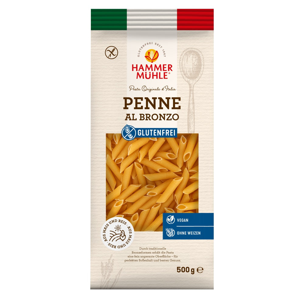 Hammermühle Penne al Bronzo Nudeln Pasta Glutenfrei vegan Gourmet 