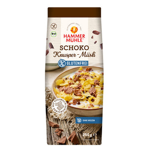 Hammermühle Schoko Knusper Müsli glutenfrei weizenfrei bio Frühstück