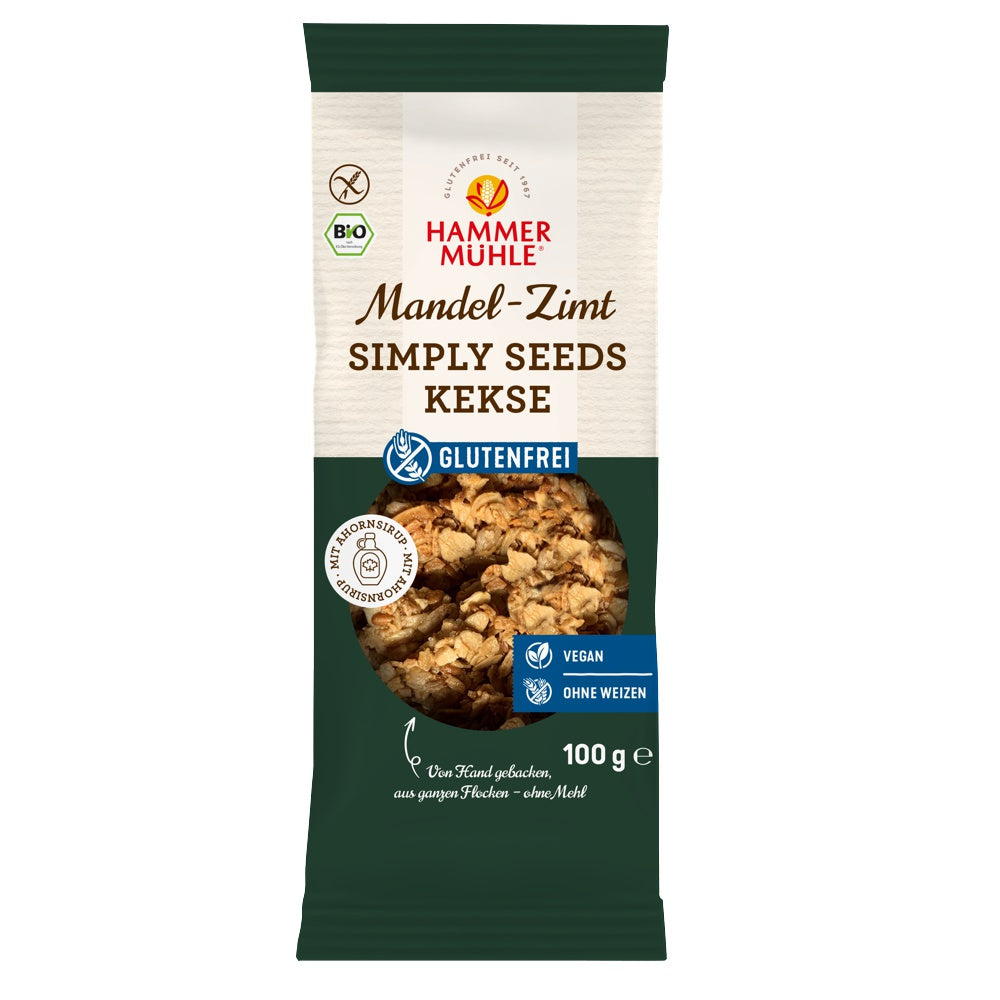 Hammermühle Simply Seeds Kekse Mandel-Zimt glutenfrei bio vegan
