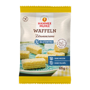 Hammermühle Waffeln mit Zitronencreme glutenfrei weizenfrei 