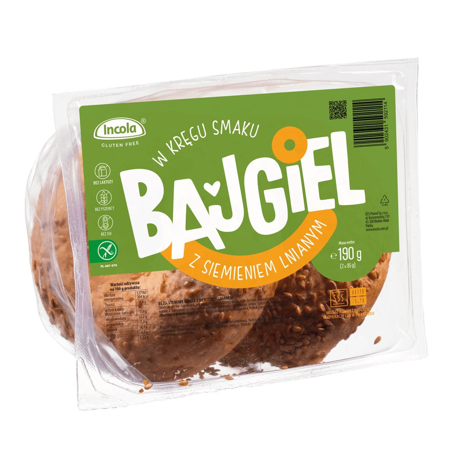 Incola Bagels mit Leinsamen glutenfrei weizenfrei laktosefrei Zöliakie