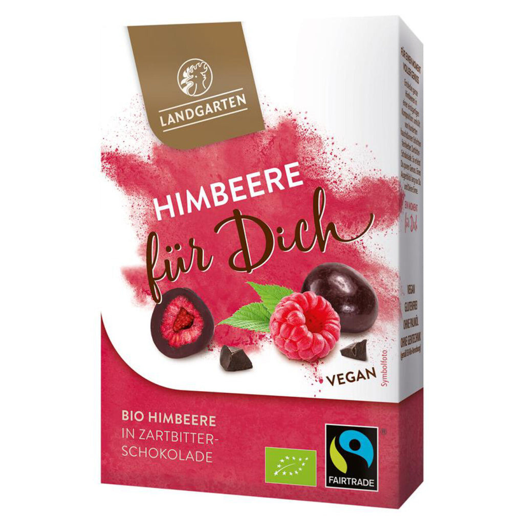 Landgarten Himbeere für Dich in Zartbitterschokolade Vegan glutenfrei