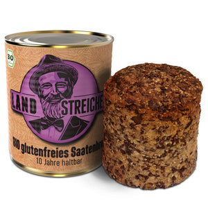 Landstreicher Saatenbrot glutenfrei 10 Jahre haltbar Brot weizenfrei