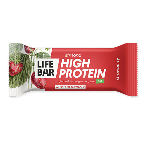 Lifebar Protein Erdbeere Riegel glutenfrei weizenfrei bio vegan