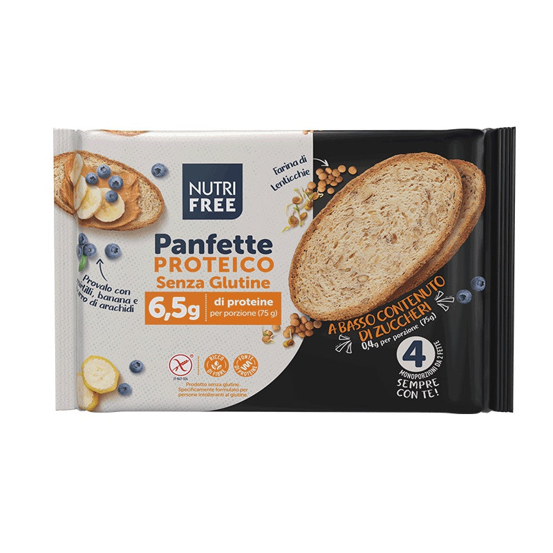 Nutri Free Panfette Protein Brot Gebäck glutenfrei weizenfrei vegan